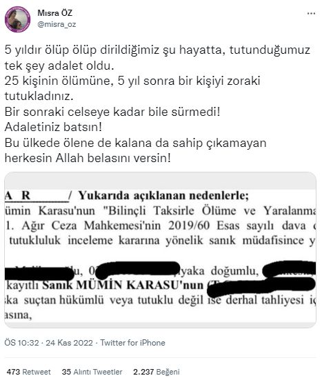 tweet-1 Çorlu Tren Kazası İle İlgili Tek Tutuklu Serbest Kaldı